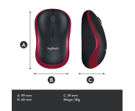 LOGITECH M185 RED 910-002240 - 69077 - zdjęcie 10